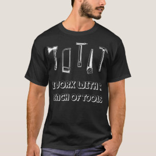 Camiseta Trabajo Con Un Montón De Herramientas Diversos Cua