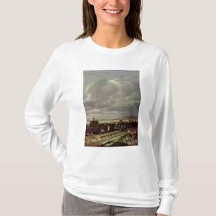 Camiseta Trabajo constructivo sobre una línea ferroviaria,