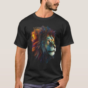 Camiseta Trabajo de arte de león Zoológico de fantasía Anim