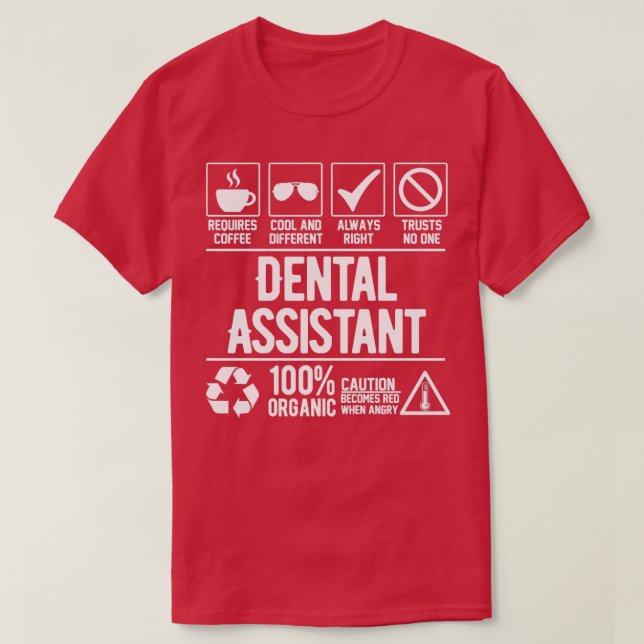 Camiseta Trabajo de asistente dental (Diseño del anverso)