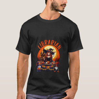 Camiseta Trabajo de bibliotecaria disfraz de bruja gnomos h
