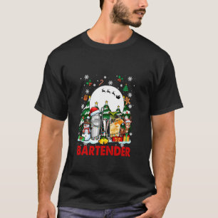 Camiseta Trabajo de camarero Herramientas Santa muñecos de