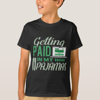 Camiseta Trabajo De Casa Pagado En Mi Pajamas