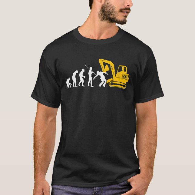 Camiseta Trabajo de construcción de la guía de excavación d (Anverso)