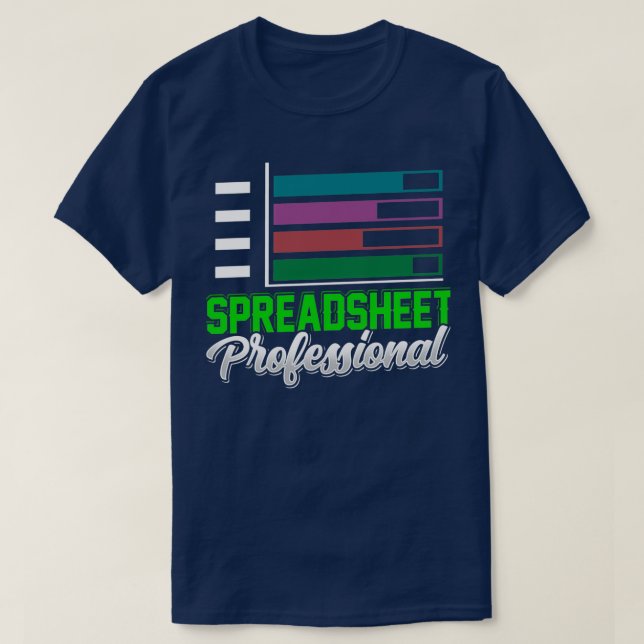 Camiseta Trabajo de contabilidad de tablas de Spreadsheet P (Diseño del anverso)