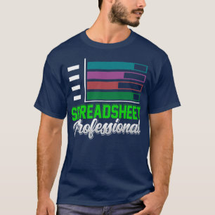 Camiseta Trabajo de contabilidad de tablas de Spreadsheet P