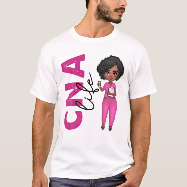 Camiseta Trabajo de enfermería de enfermería de afroamerica (Anverso)