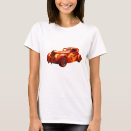 Camiseta Trabajo de "flamas" de Hot Rod de los años 30