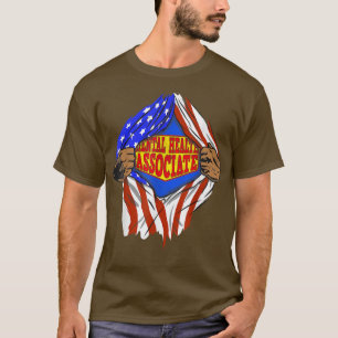 Camiseta Trabajo de héroe asociado de salud mental súper di