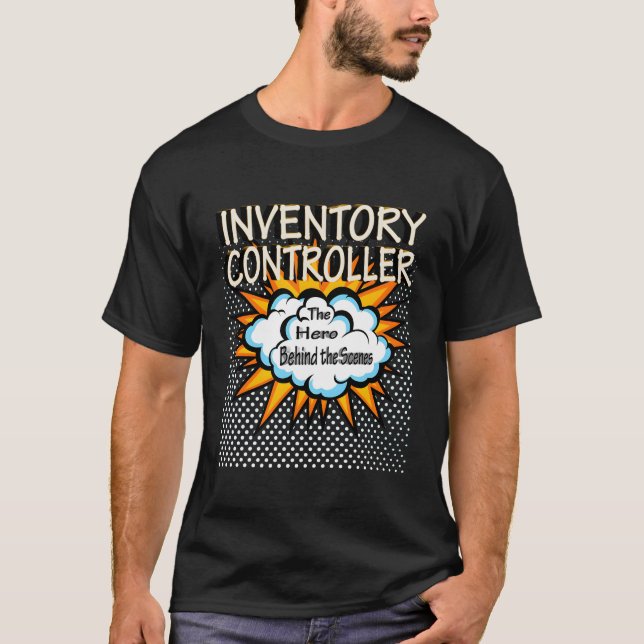 Camiseta Trabajo de Héroe de Controlador de Inventario (Anverso)