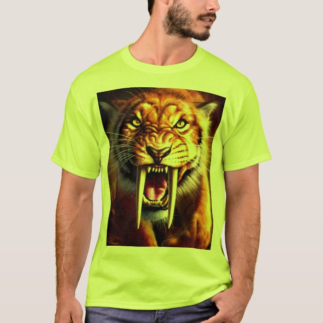Camiseta Trabajo de Hi-Vis del Tigre Diente Saber (Anverso)