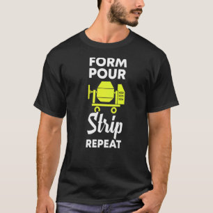 Camiseta trabajo de hormigón de acero de repetición de tira