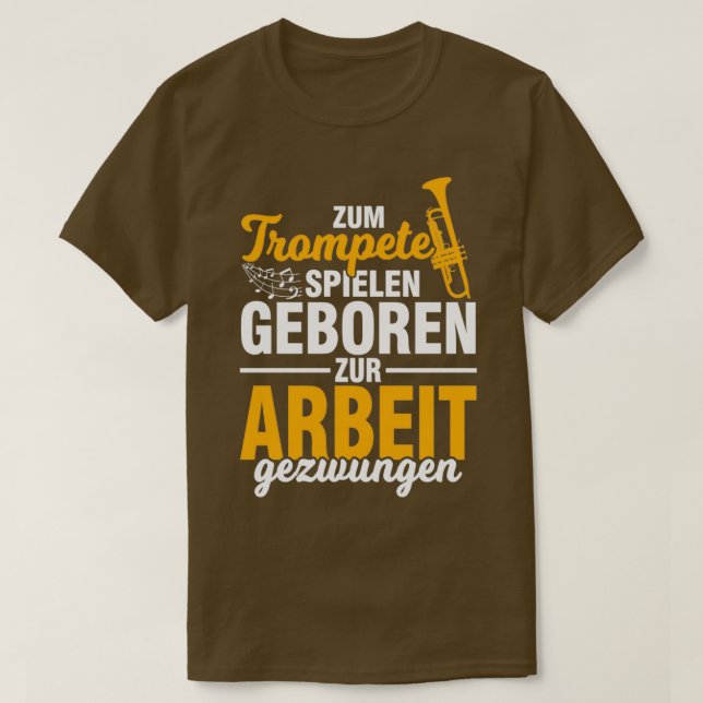 Camiseta Trabajo de instrumentos musicales de trompeta (Diseño del anverso)