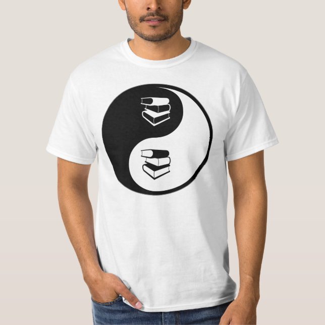 Camiseta Trabajo de la biblioteca de Yin Yang (Anverso)