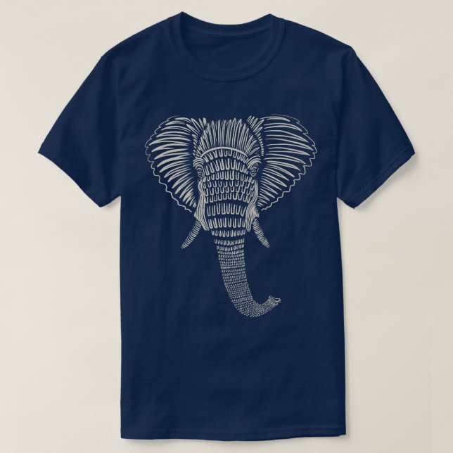 Camiseta Trabajo de la línea de elefantes africanos (Diseño del anverso)