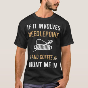 Camiseta Trabajo De Lienzo De Café Y Needlepoint