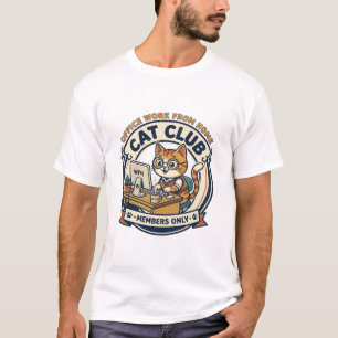 Camiseta Trabajo de oficina desde casa gato regalo para ama