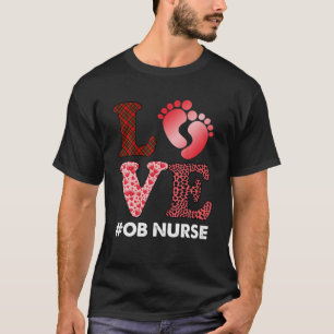 Camiseta Trabajo de parto de Día de San Valentín de enferme