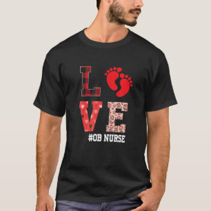 Camiseta Trabajo de parto de Día de San Valentín de enferme