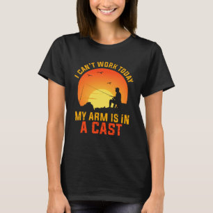 Camiseta Trabajo de pesca Brazo de fundición Hoy Pescadores