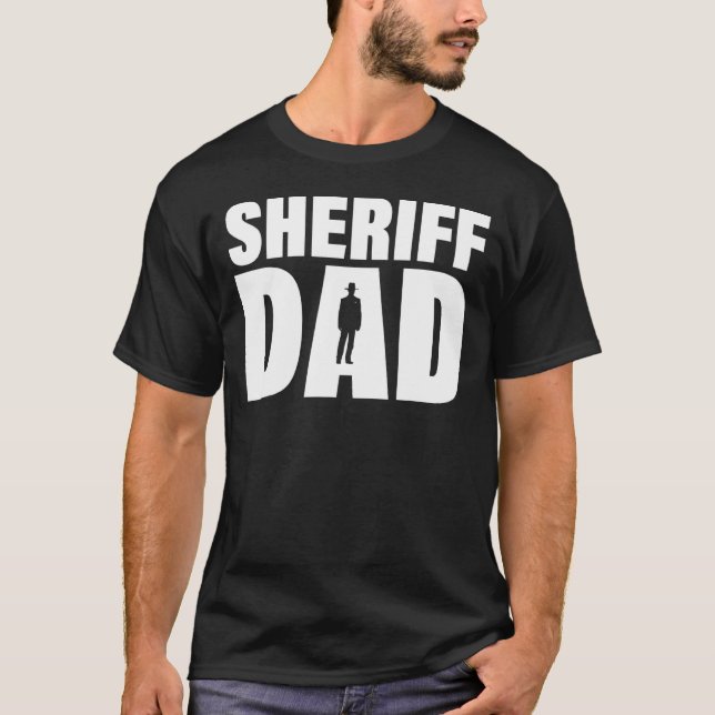 Camiseta Trabajo De Profesión Para Hombres Sheriff Dad (Anverso)