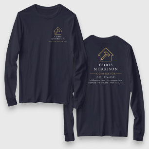 Camiseta Trabajo de reparación de hogar de contratista oro 