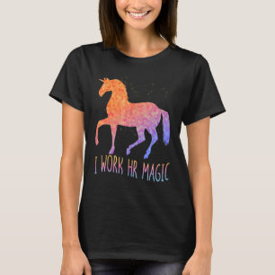 Camiseta Trabajo de RRHH Unicornio Mágico Gráfico Divertido