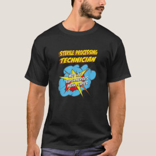 Camiseta Trabajo de superhéroe divertido de técnico de proc