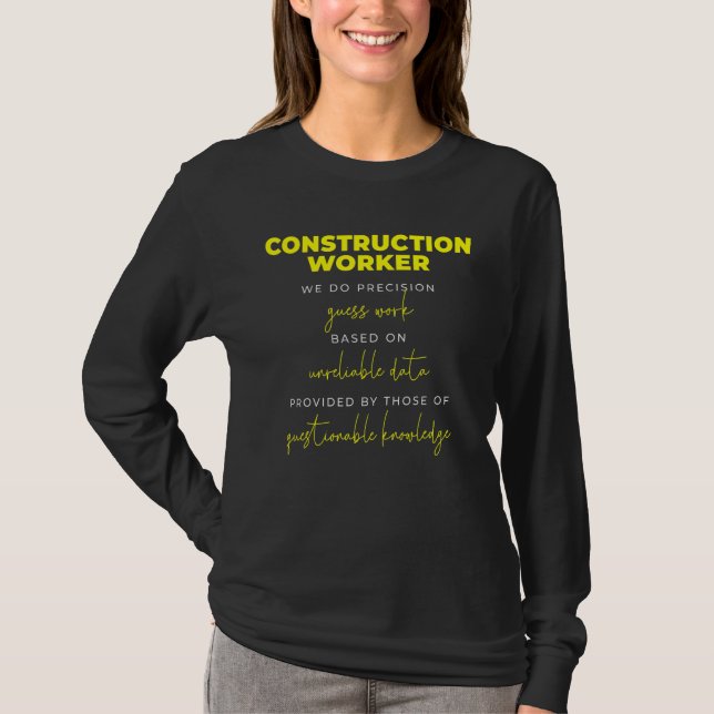 Camiseta Trabajo de Suposición de Precisión de Obrero de Co (Anverso)