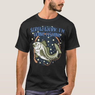 Camiseta Trabajo De Torsión Yo Voy A Pescar Pescador Cowork