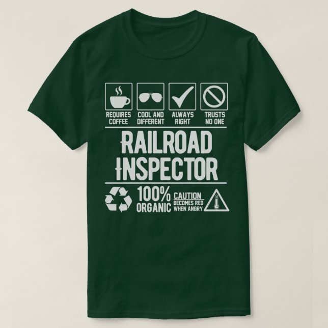 Camiseta Trabajo del inspector de ferrocarril (Diseño del anverso)