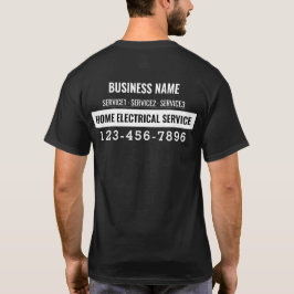 Camiseta Trabajo del personalizado de servicios eléctricos 
