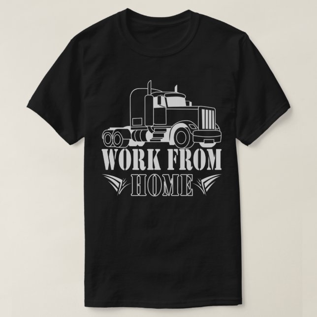 Camiseta trabajo desde casa, para conductor de camión (Diseño del anverso)