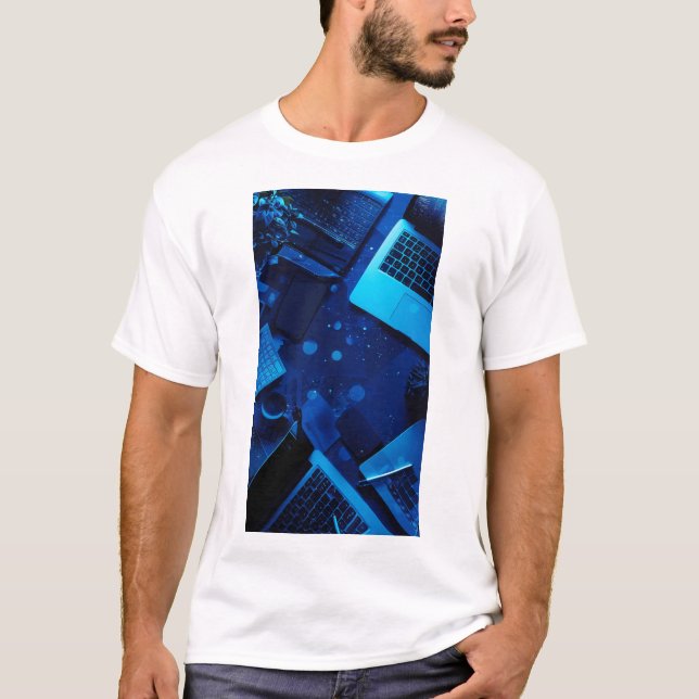 Camiseta Trabajo desde cualquier lugar Configuración de PC  (Anverso)