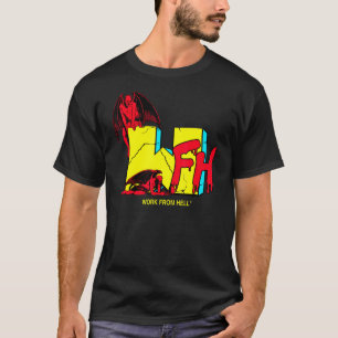 Camiseta Trabajo desde Hell Demons Flor Grunge Gótico Emo T