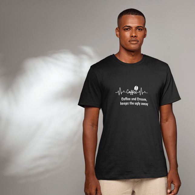 Camiseta Trabajo divertido Cita divertida Café Crema mantie (Subido por el creador)