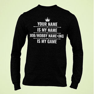 Camiseta Trabajo divertido personalizado y nombre de aficio