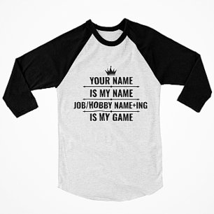 Camiseta Trabajo divertido personalizado y nombre de aficio