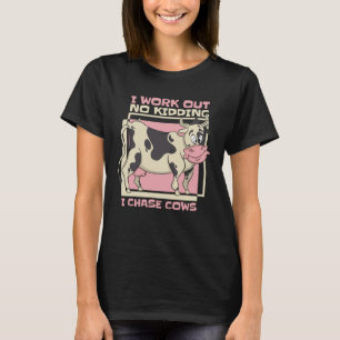 Camiseta Trabajo duro de verdad persigo vacas ranchero gran