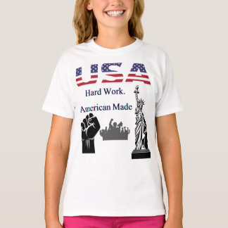 Camiseta Trabajo duro hecho por Estados Unidos - Patriótico