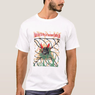 Camiseta Trabajo duro para que mi gato tenga una vida mejor