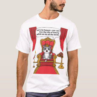 Camiseta Trabajo duro para que mi gato tenga una vida mejor