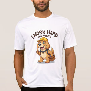 Camiseta Trabajo duro para tratar a divertida turista dorad