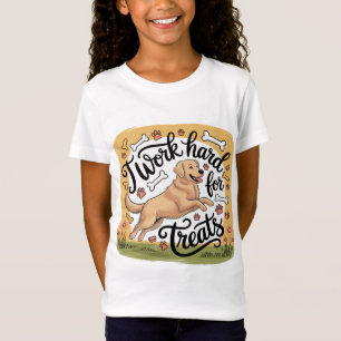 Camiseta Trabajo duro para tratar a divertida turista dorad
