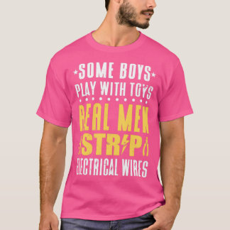 Camiseta Trabajo eléctrico Hombres reales Tiras de cables E