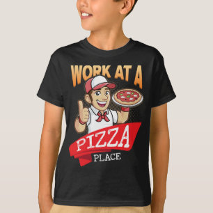 Camiseta Trabajo En La Toma De Hawaiana De La Pizza Place S