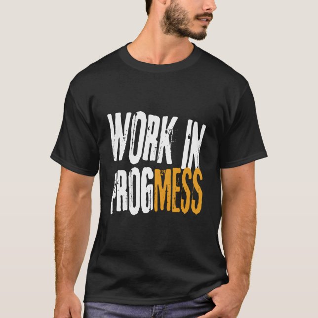 Camiseta Trabajo En Progreso S Obreros Grunge (Anverso)