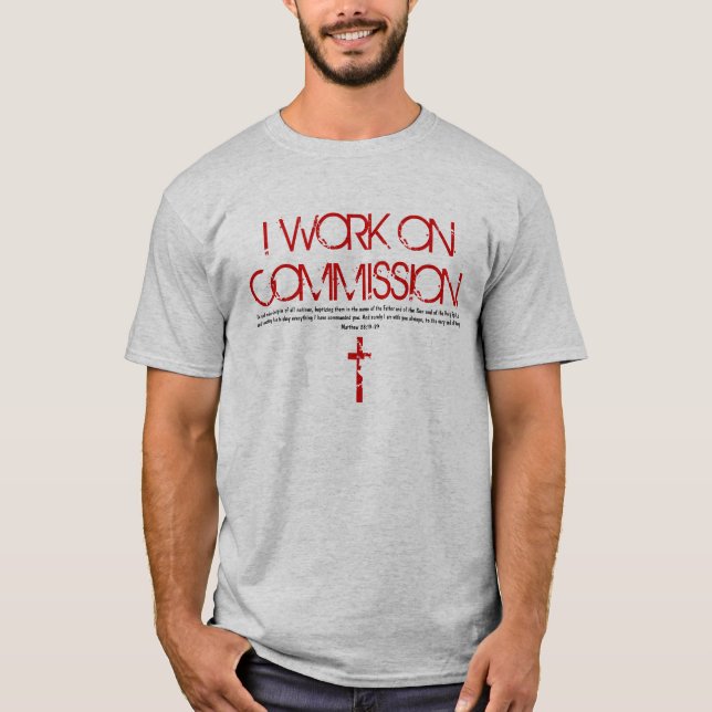 Camiseta Trabajo en verso de la biblia de la comisión (Anverso)