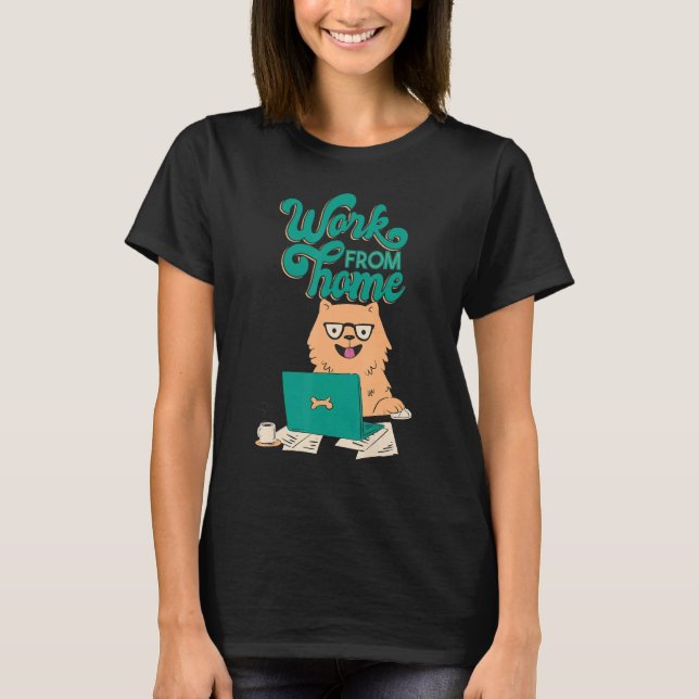 Camiseta trabajo independiente perro café ratón sonrisa lin (Anverso)