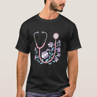 Camiseta trabajo médico atención médica hospital ekg esteto